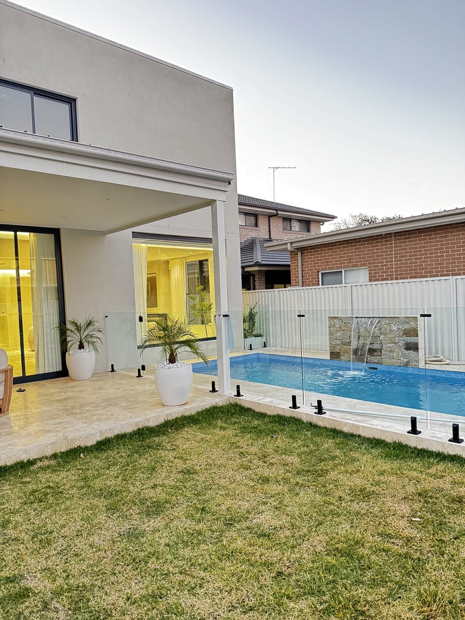 Lidcombe residence pool and outdoor area